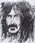 Frank-zappa, charcoal. NOT FOR SALE.