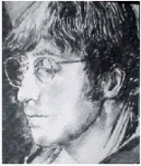 John Lennon, charcoal. IN COLLECTION.