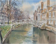 The-mathematical-bridge-Cambridge. SOLD